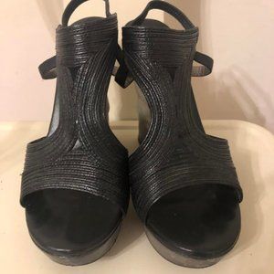 Diane Von Furstenberg Stacked Wedge Heel